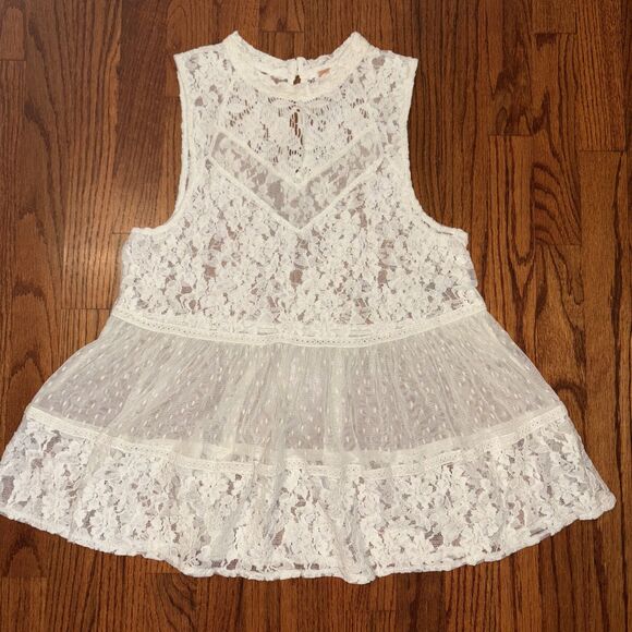 FREE PEOPLE Ladybird Lace Tank Size M - Picture 6 of 6